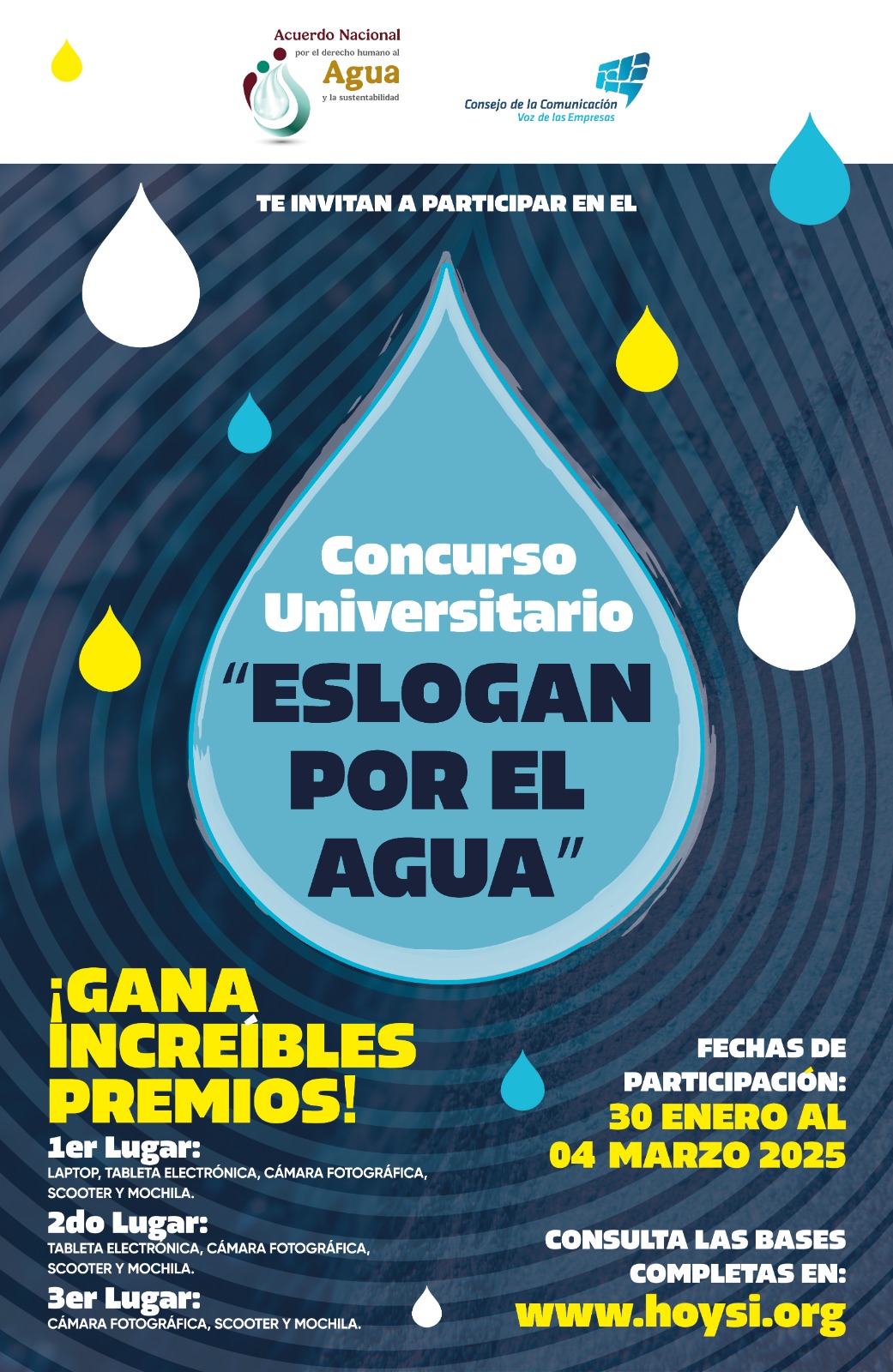 Se abre la convocatoria del Primer Concurso Universitario “Eslogan por el Agua”